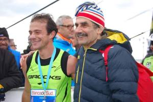 Gianluca Piermatteo con  Peppe Acanfora, presidente dell Movimento Sportivo "Bartolo Longo"